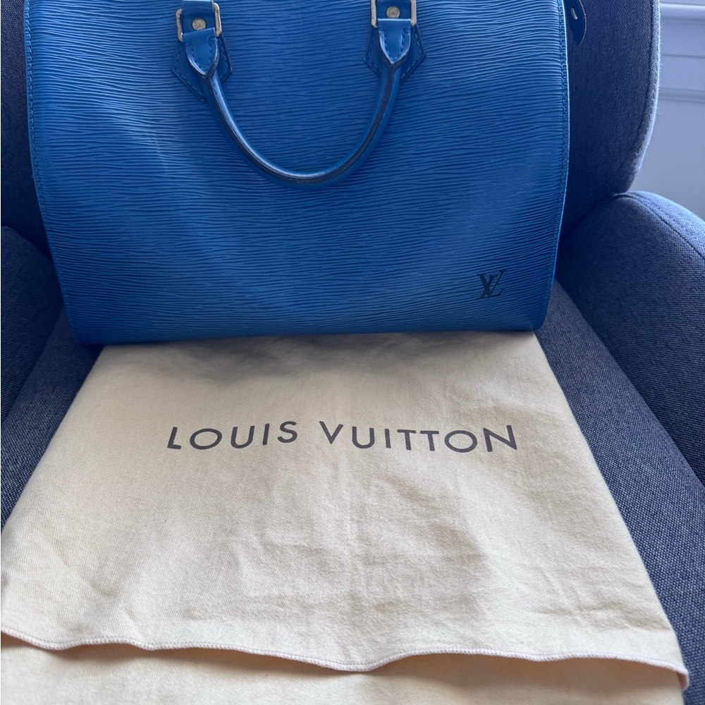 Louis Vuitton Blue Tote Bag